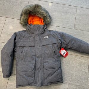 The North Face Gray Parka with Fur Hood